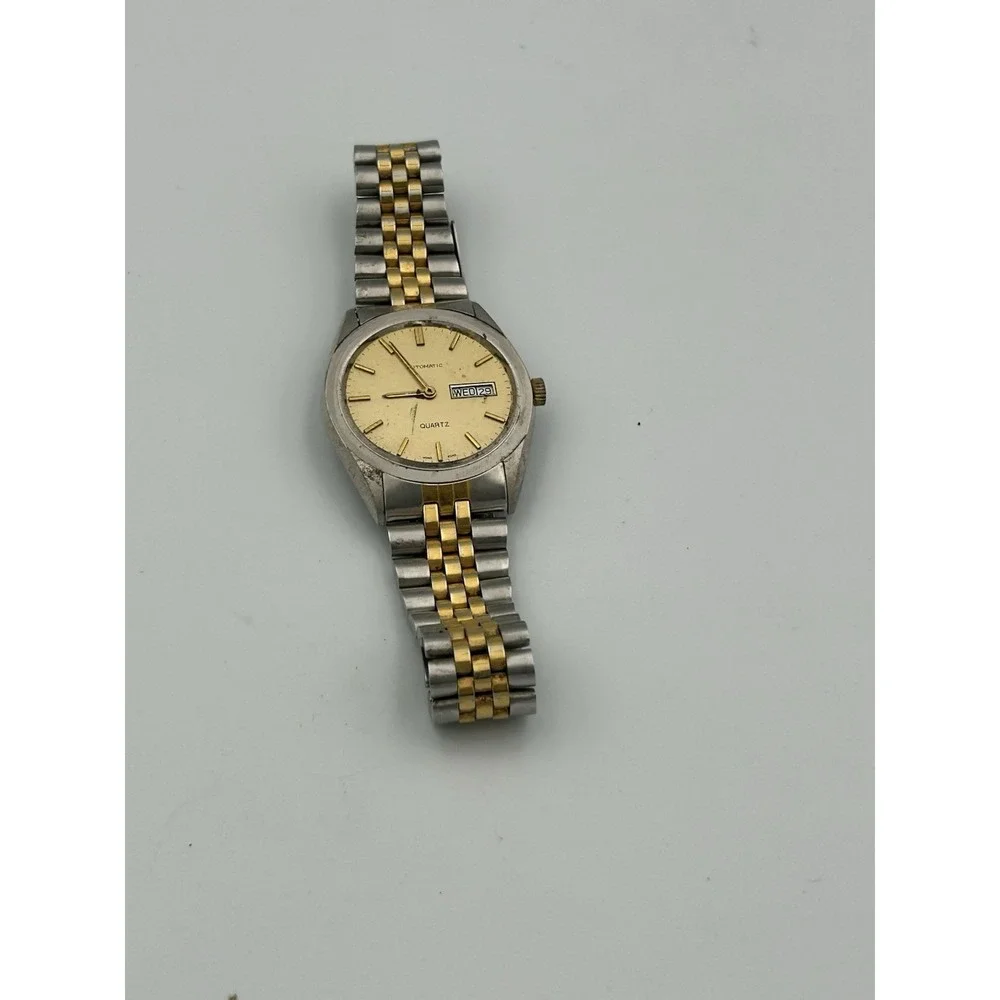 Vtg quartz men's watch No Face Cover Condition Unknown. Steel‎ Band